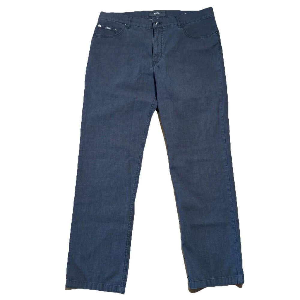 Brax Cooper Fancy Regular Fit Pants Men’s 36x32 (36x31)‎ Gray Chino Pants